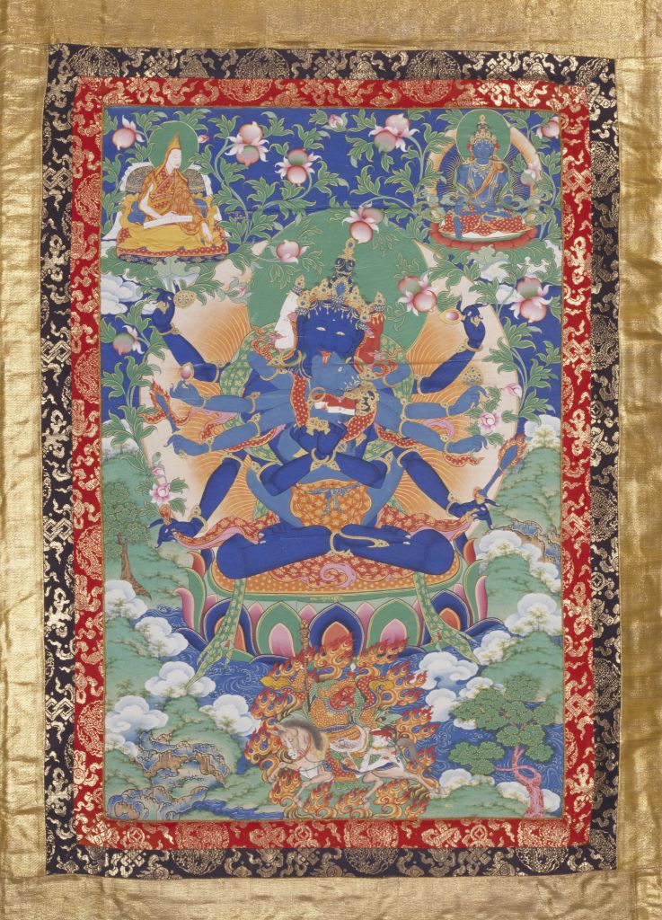 图片[1]-Secret Buddha – Dense Immovable Vajra Thangka-China Archive